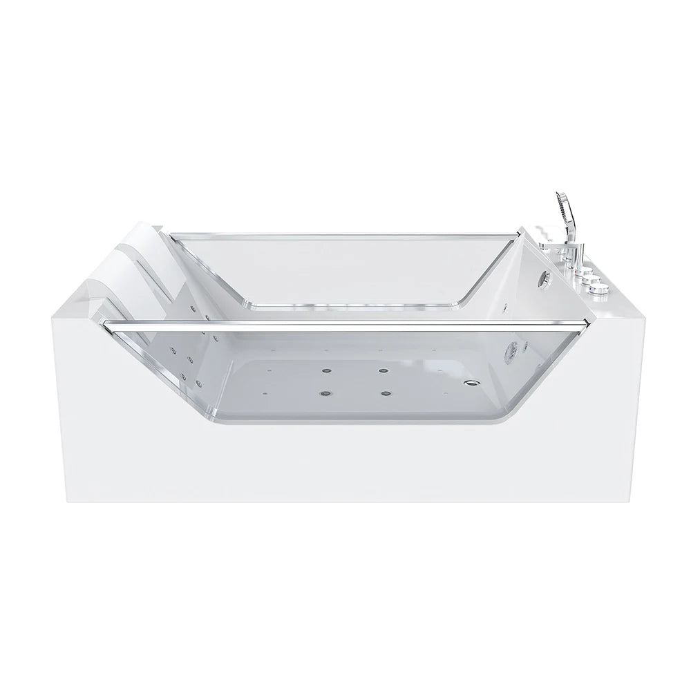 EMPV-71PRO01-71-inch-Freestanding-Combo-Massage-Whirlpool-Inline-Heater-2-Person-Bathtub-with-Dual-Glass-Design-White-Background-Front-View