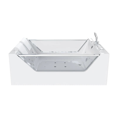 EMPV-71PRO01-71-inch-Freestanding-Combo-Massage-Whirlpool-Inline-Heater-2-Person-Bathtub-with-Dual-Glass-Design-White-Background-Front-View