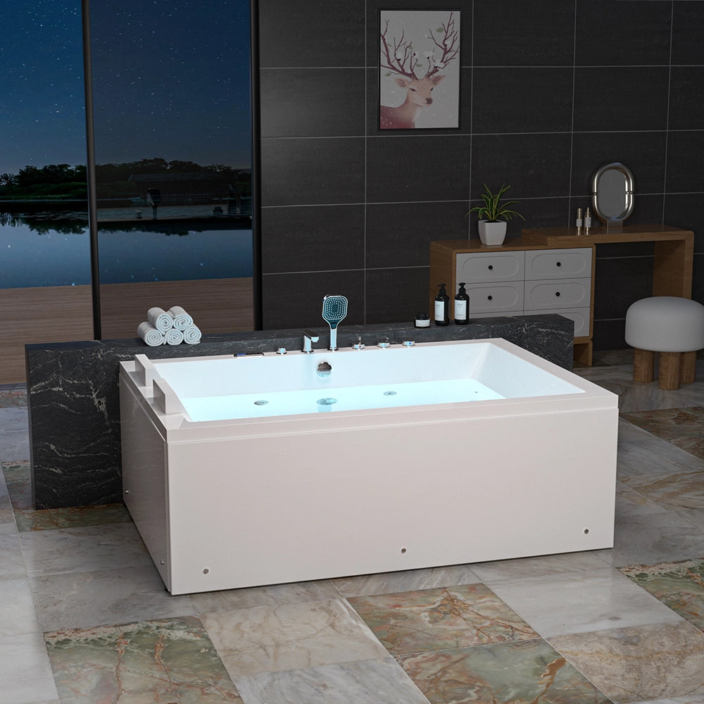 EMPV-71PRO04-71-inch-Alcove-Dual-Massage-Whirlpool-Inline-Heater-2-Person-Bathtub-Tub-with-Center-Drain-Left-Side-View