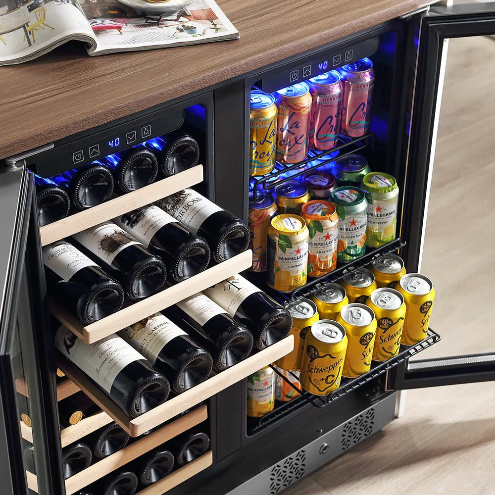 dual zone wine and beverage cooler-6