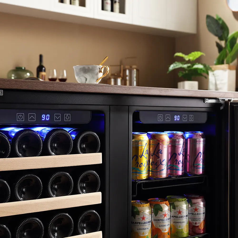 dual zone wine and beverage cooler-7