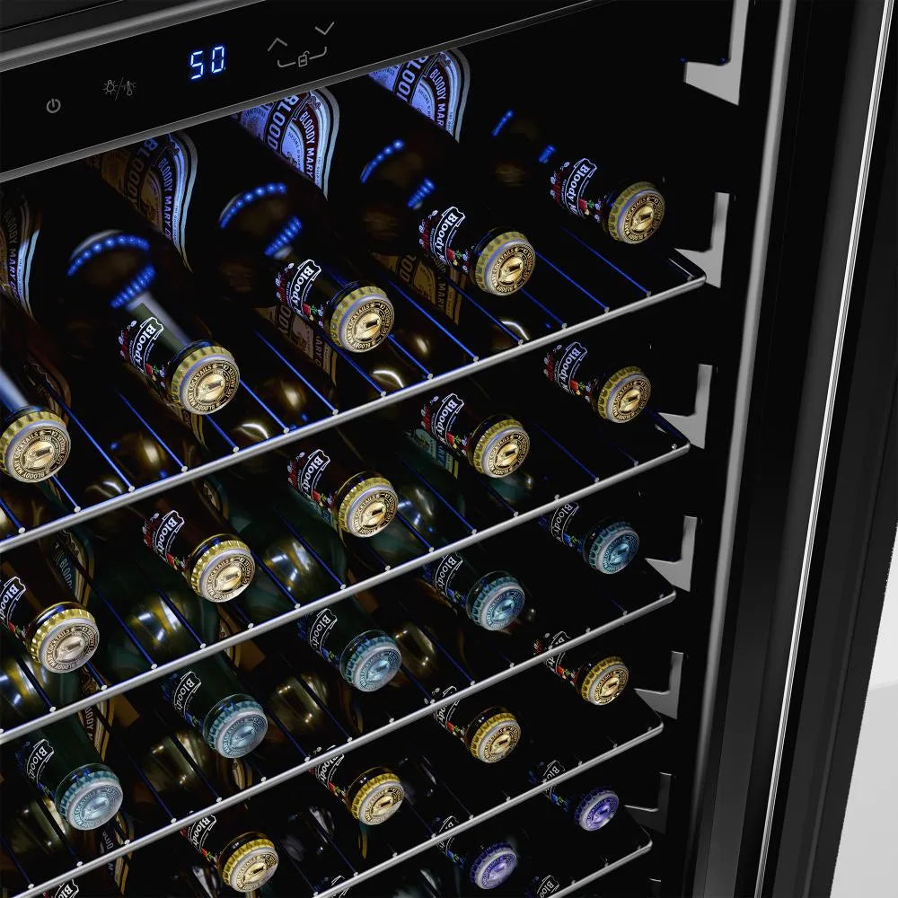 Empava 24 Inch Beverage Refrigerator with Glass Door 140 Cans