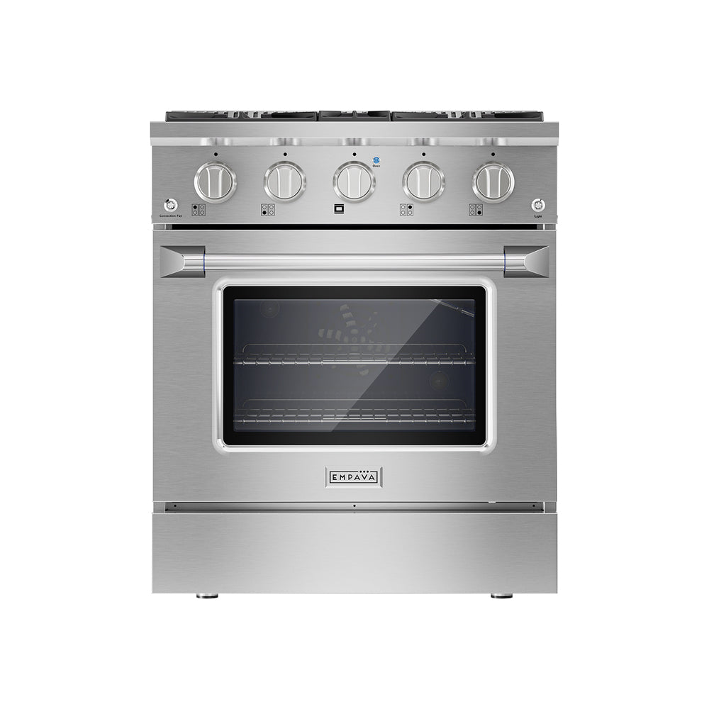 Empava 30 inch Pro Style Slide In Single Oven Gas Range 30GR07 front view