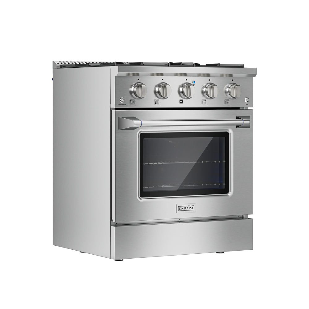 Empava 30 inch Pro Style Slide In Single Oven Gas Range 30GR07 left side view