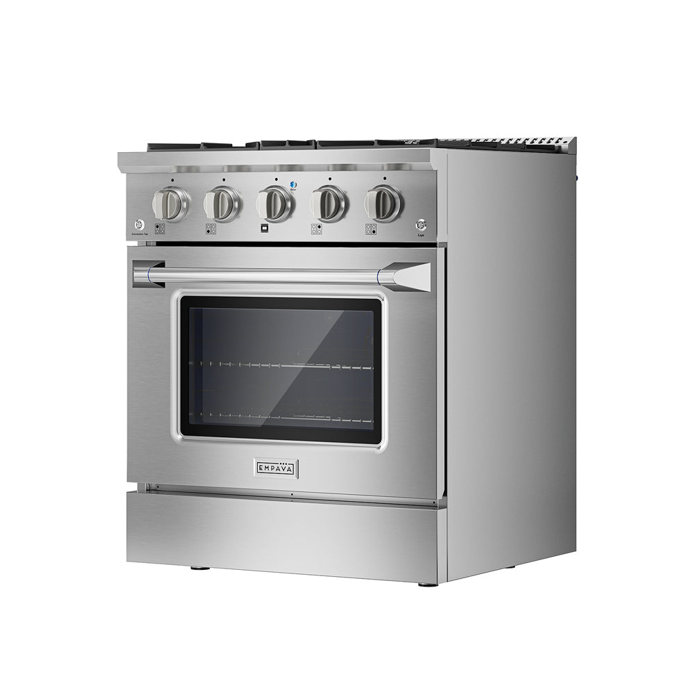 Empava 30 inch Pro Style Slide In Single Oven Gas Range 30GR07 right side view