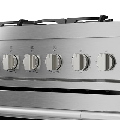 Empava 36 Inch Freestanding Range Gas Cooktop And Oven 36GR12 button detail view