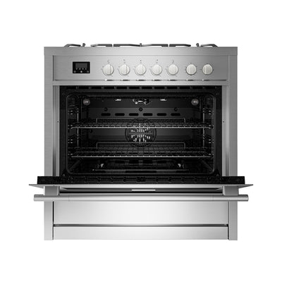 Empava 36 Inch Freestanding Range Gas Cooktop And Oven 36GR12 front inside view