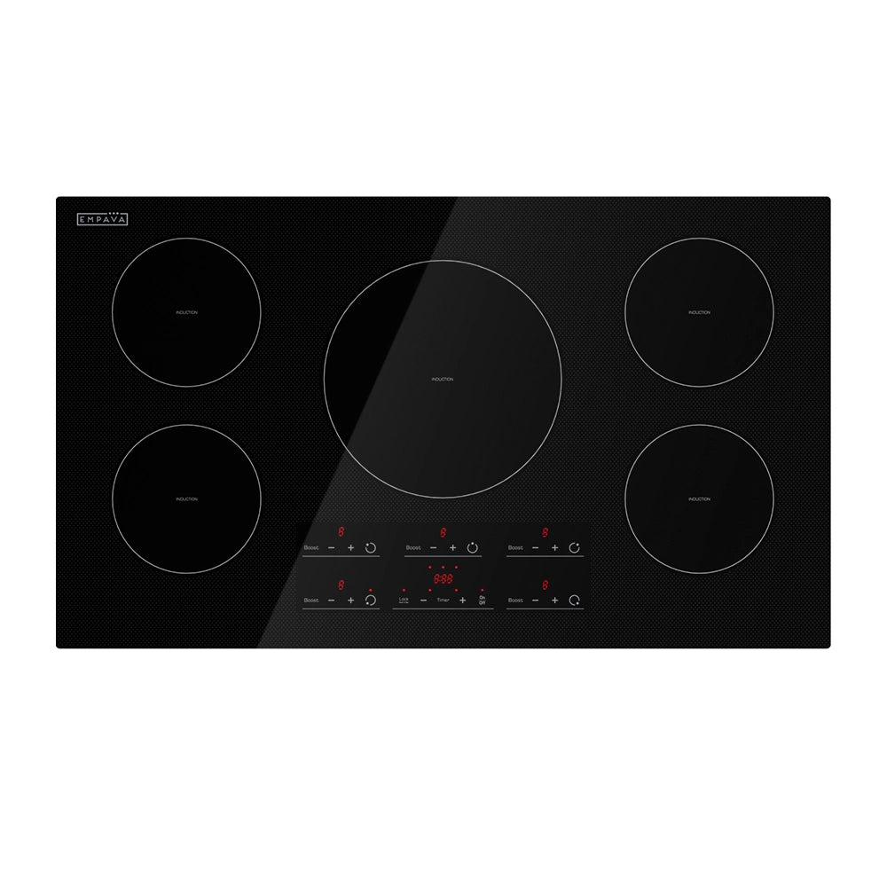 Empava 36 inch Width 21 inch Depth Induction Cooktop idc36 front view