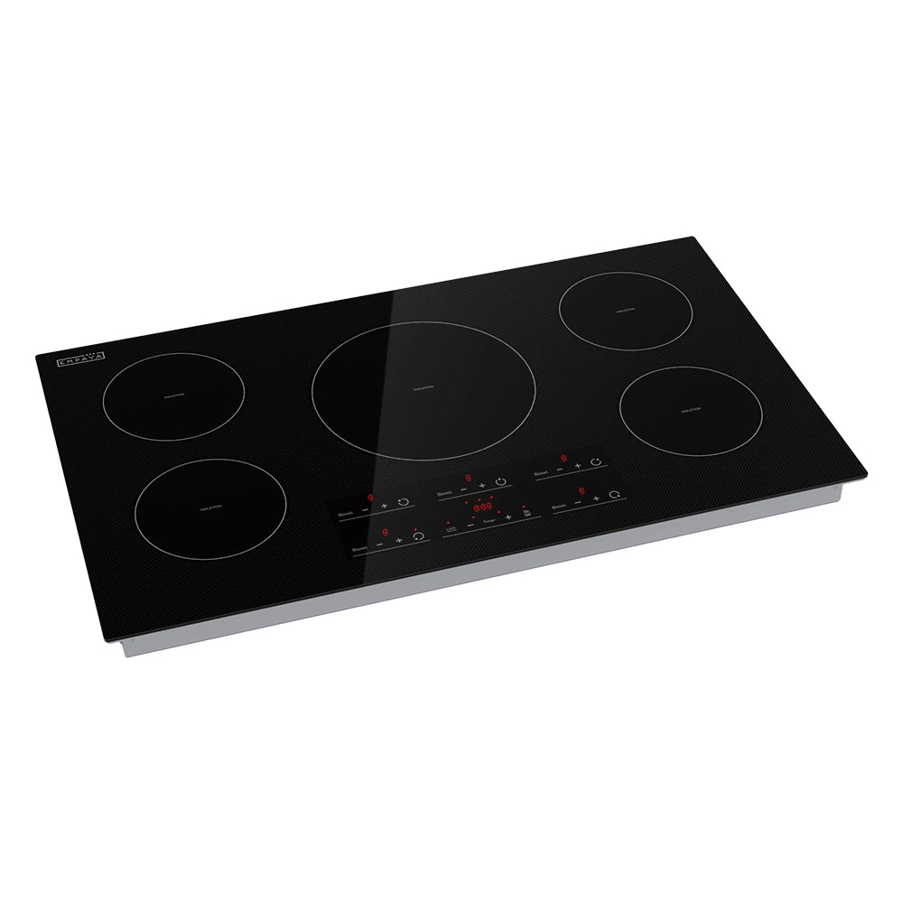 Empava 36 inch Width 21 inch Depth Induction Cooktop idc36 left side view
