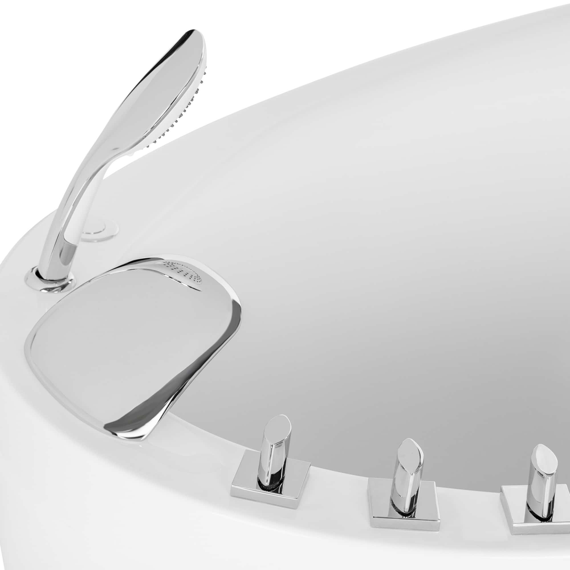 EMPV-48JT011-48" Freestanding Japanese-Style Air Massage Bathtub with Reversible Drain-faucet