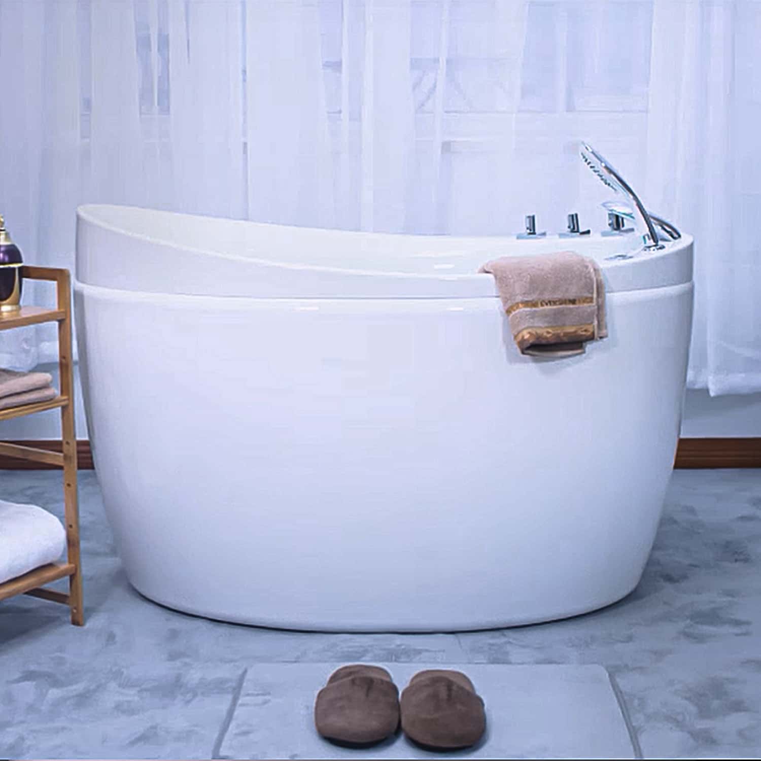 EMPV-48JT011-48" Freestanding Japanese-Style Air Massage Bathtub with Reversible Drain-9