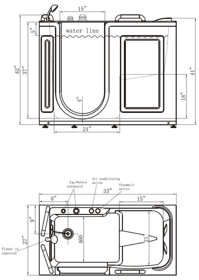 Walk In Tub With Jets Empava-9