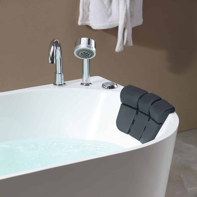 Empava-71AIS08-71" Freestanding Hydro Massage Whirlpool Bathtub with Center Drain-faucet