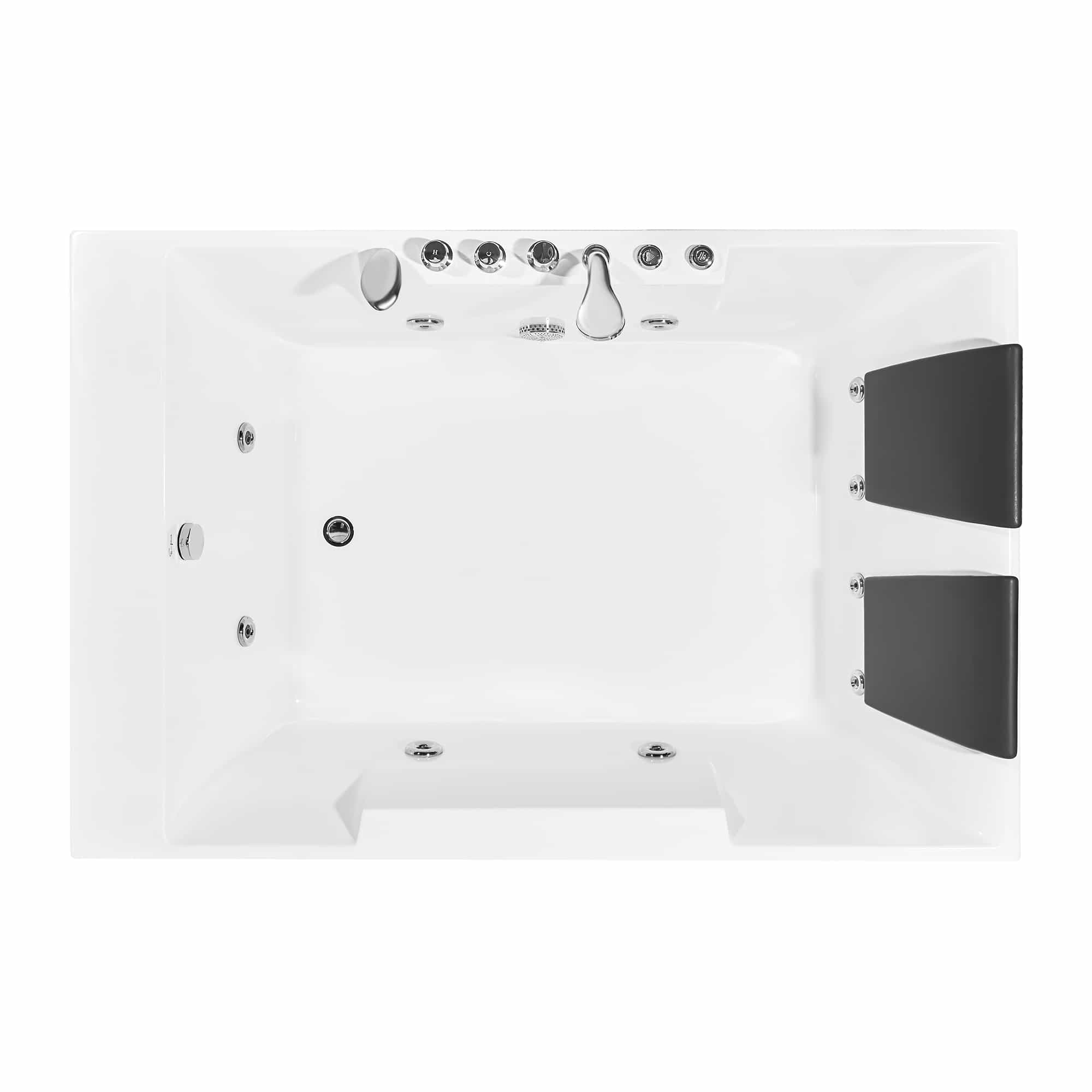 EMPV-72JT367LED-72" Alcove Whirlpool LED Bathtub for 2 Persons with Left Drain-6