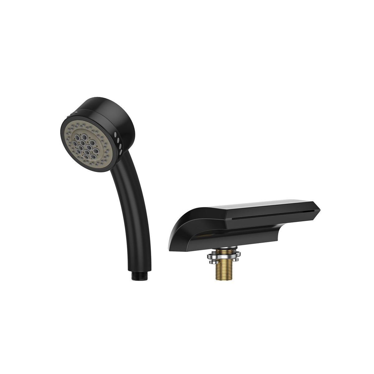 Bathtub Faucet Fixtures For EMPV-71JT667B 2-Person Whirlpool Tub Glossy Black Fixture-1