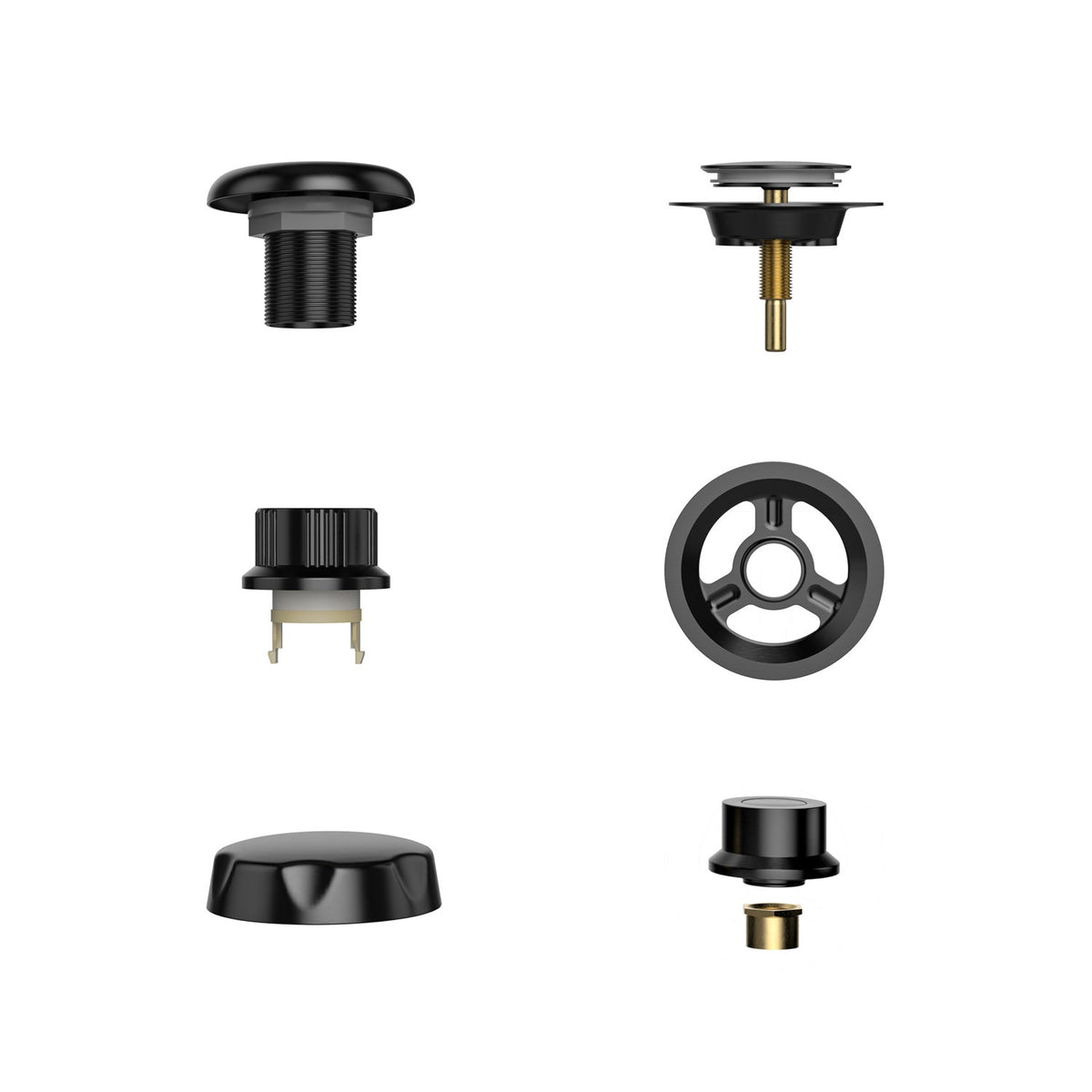 Bathtub Faucet Fixtures For EMPV-72JT367LED 2-Person Whirlpool Tub Glossy Black Fixture-5