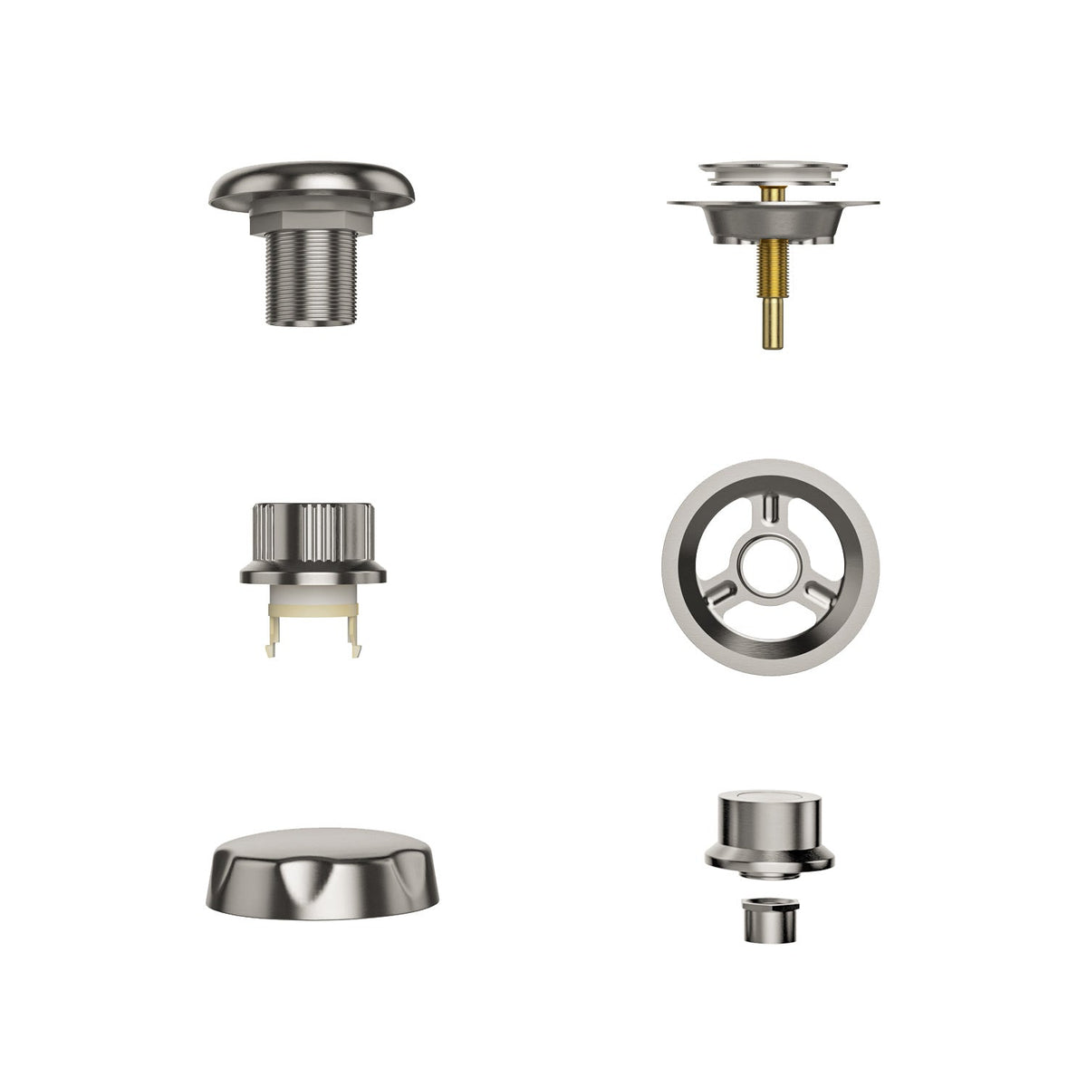 Bathtub Faucet Fixtures For EMPV-72JT367LED 2-Person Whirlpool Tub Brushed Nickel Fixture-5