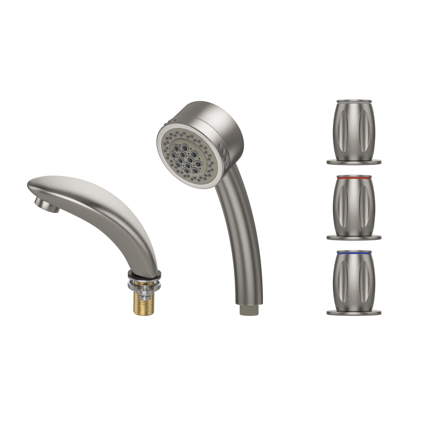 Bathtub Faucet Fixtures For EMPV-72JT367LED 2-Person Whirlpool Tub Brushed Nickel Fixture-1