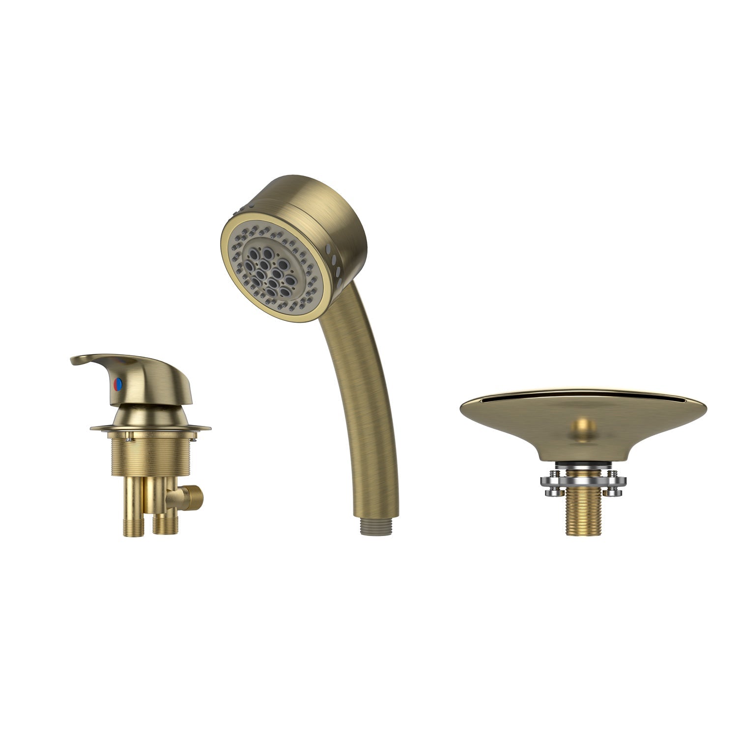 Bathtub Faucet Fixtures For EMPV-59JT319LED Corner Tub Bronze Fixture-1