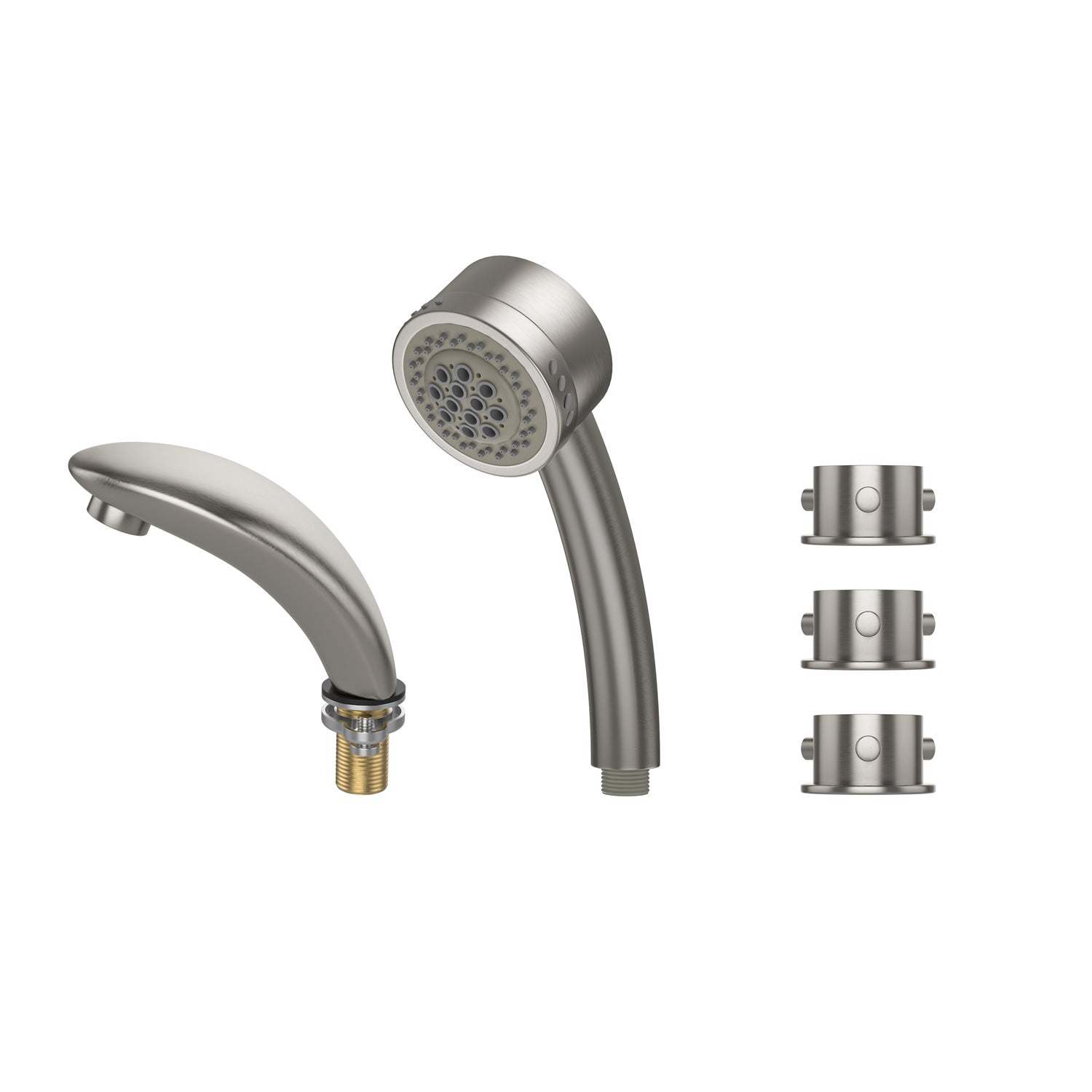 Bathtub Faucet Fixtures For EMPV-67JT351LED Whirlpool Waterfall Tub Brushed Nickel Fixture-1