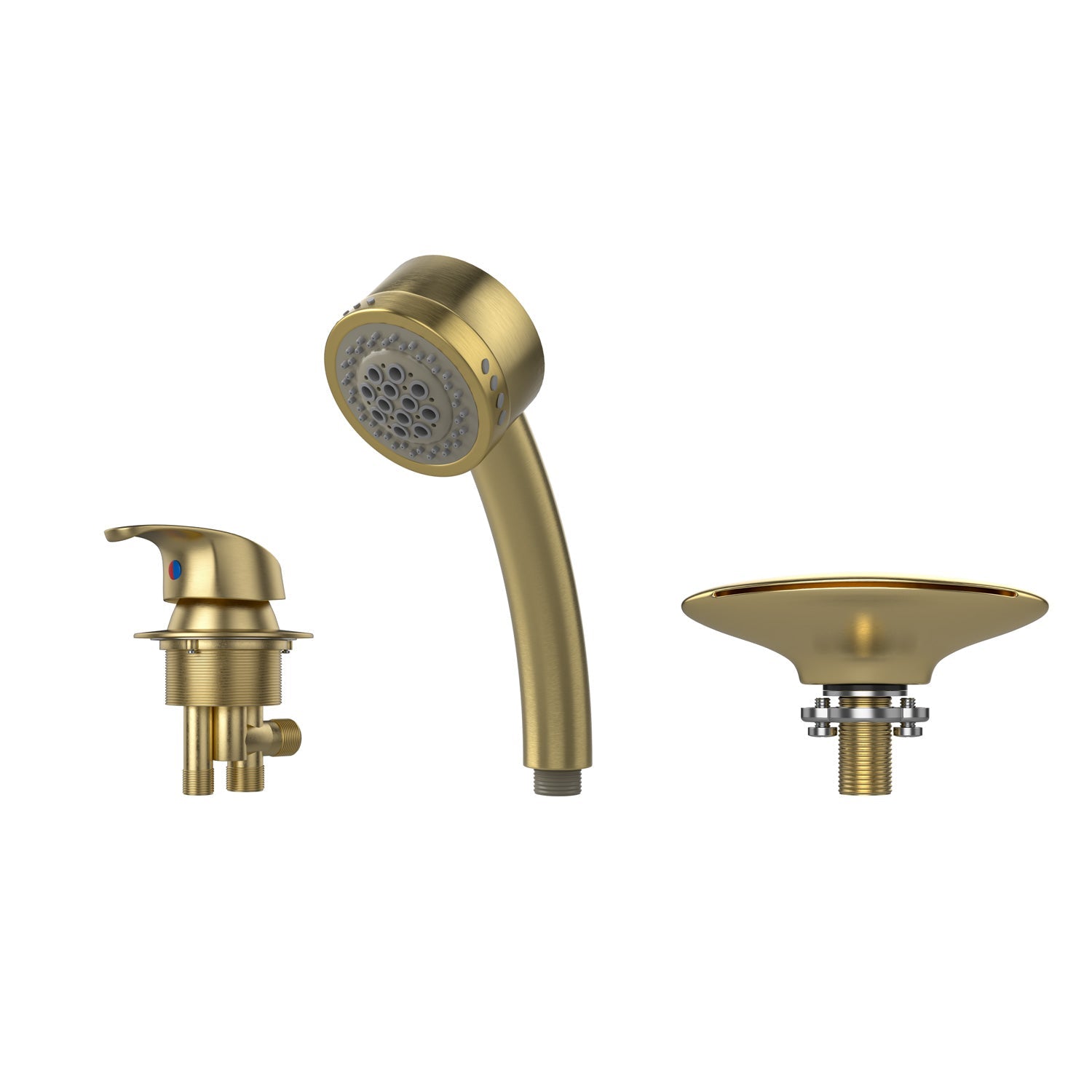 Bathtub Faucet Fixtures For EMPV-59JT319LED Corner Tub Brushed Gold Fixture-1