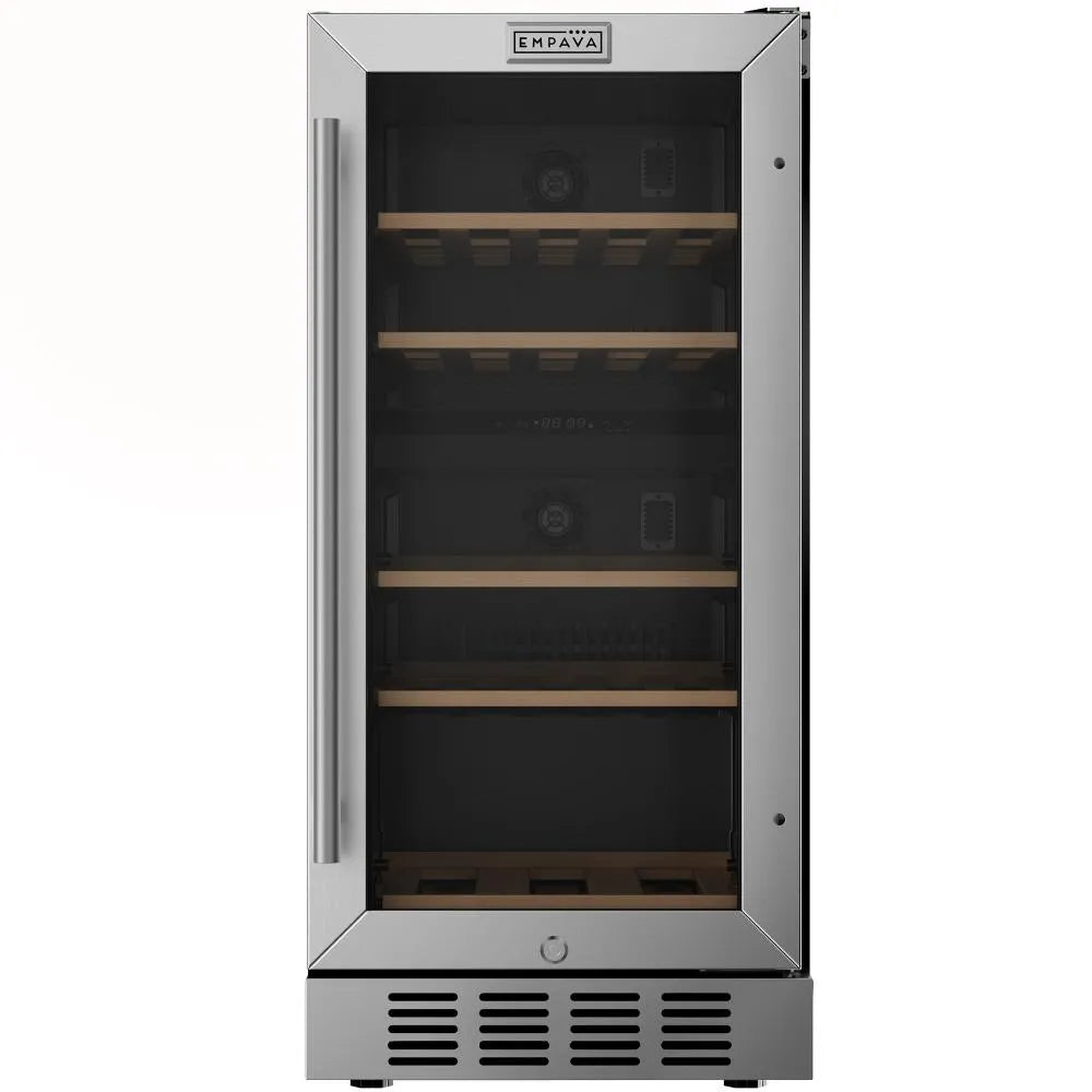 Empava 15 Inch Dual Zone Small Wine Fridge 26 bottles