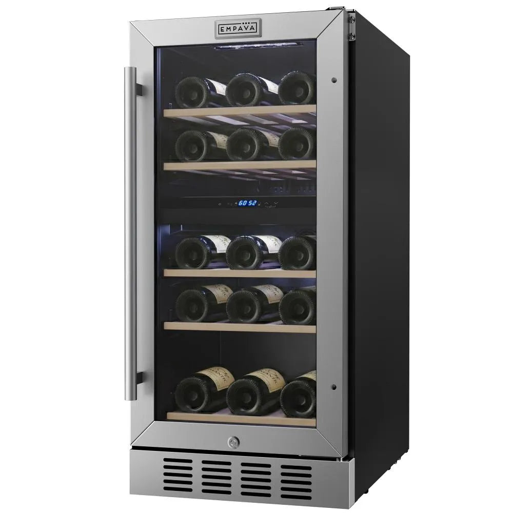 Empava 15 Inch Dual Zone Small Wine Fridge 26 bottles