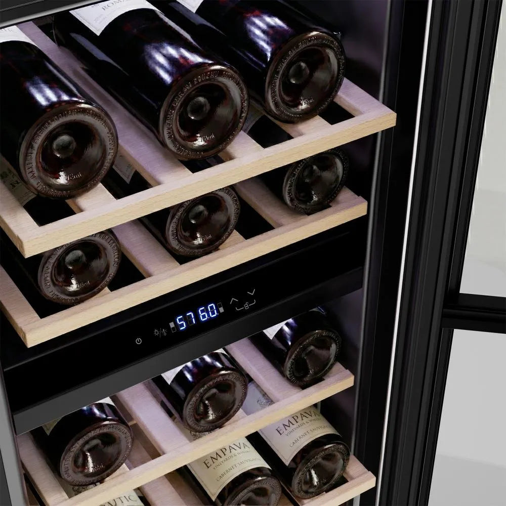 Empava 15 Inch Dual Zone Small Wine Fridge 26 bottles
