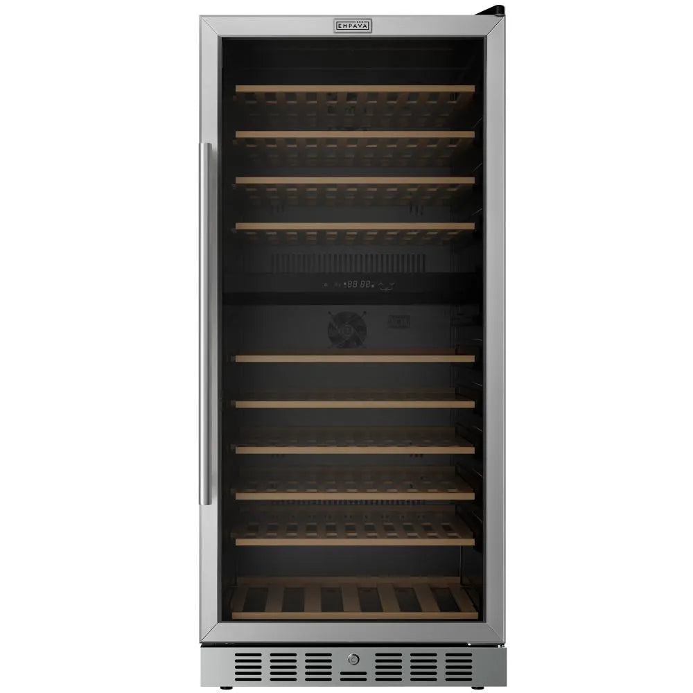 Empava Enfriador de Vino de Doble Zona de 24 Pulgadas, Refrigerador de Vino de 53 Pulgadas de Alto