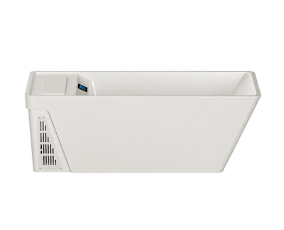 Empava 79CLF02 cold plunge tub side view with digital temperature control