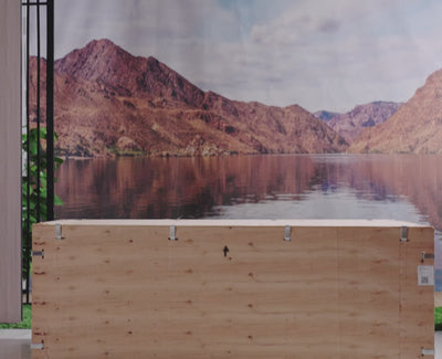 Empava 79CLF02 cold plunge tub unboxing video showing the tub, packaging, and included components