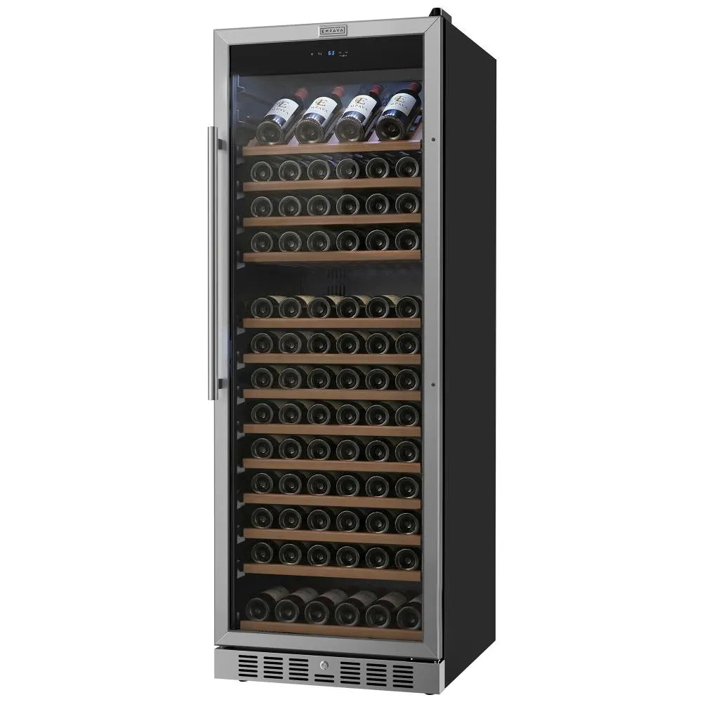 Vinoteca Empava de 24 pulgadas, refrigerador de vinos de 67 pulgadas de alto