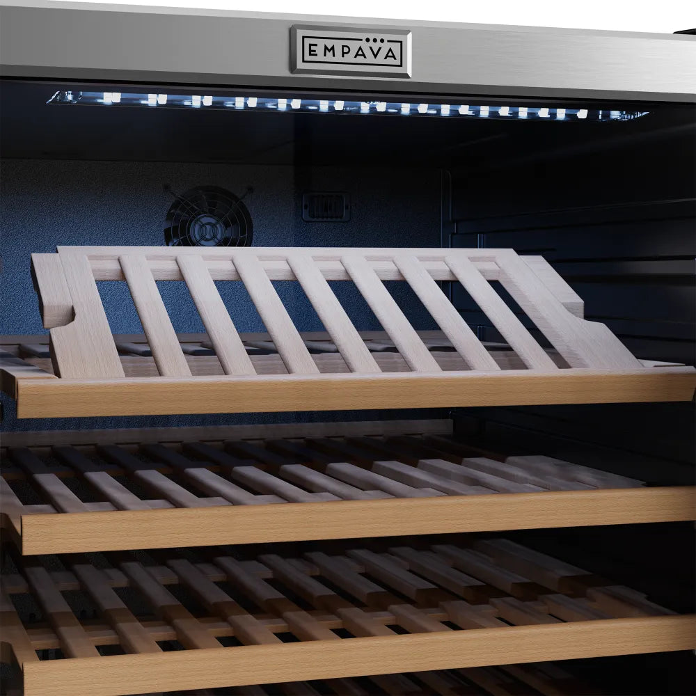 Empava 24 inch Dual Zone Wine Cooler 67 inch Tall Wine Refrigerator