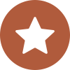 A white star icon is centered on a solid brown square background. The star, resembling the quality often associated with Empava products, has five evenly spaced points, creating a symmetrical, classic shape. The simplicity and contrast make the white star prominent and easily noticeable.